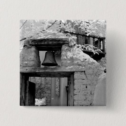 Rough adobe bell in entrway, Santa Fe, New Button (Vorderseite)
