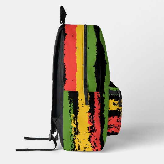 Rough and Rugged Rasta Stripe Cut and Sew Bag Bedruckter Rucksack (Links)