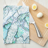 Rough as stone, in einer Mischung aus Zyan und Min Geschirrtuch (Viertel Falte)