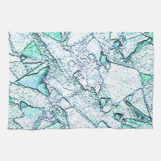 Rough as stone, in einer Mischung aus Zyan und Min Geschirrtuch (Horizontal)