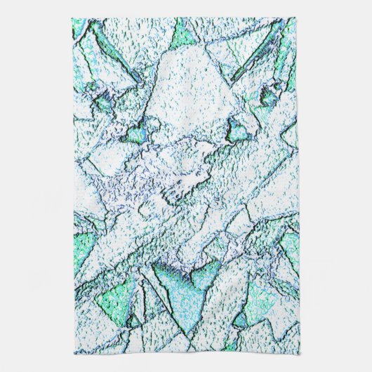 Rough as stone, in einer Mischung aus Zyan und Min Geschirrtuch (Vertikal)