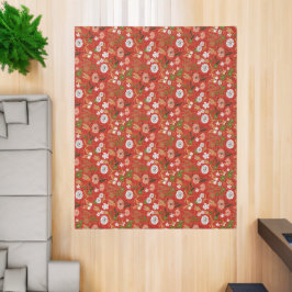 Rough Bamboo Floral Butterfly Kleeblatts in Red