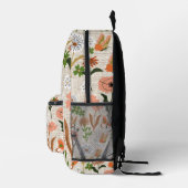 Rough Bamboo Floral Daisy Butterfly Kleeblatts Bedruckter Rucksack (Rechts)