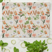 Rough Bamboo Floral Daisy Kleeblatts Bauernhof Geschirrtuch (Gefaltet)