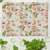 Rough Bamboo Floral Daisy Kleeblatts Bauernhof Geschirrtuch (Gefaltet)