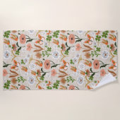 Rough Bamboo Floral Daisy Kleeblatts Bauernhof Strandtuch (Vorderseite)