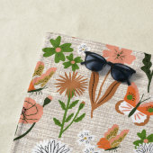Rough Bamboo Floral Daisy Kleeblatts Bauernhof Strandtuch (Beispiel)