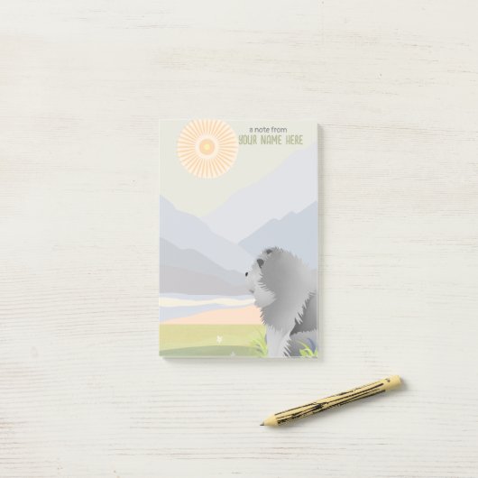 ROUGH BLUE CHOW Sticknotes Post-it Klebezettel (Auf Schreibtisch)