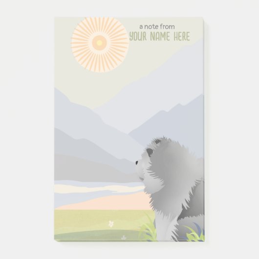 ROUGH BLUE CHOW Sticknotes Post-it Klebezettel (Vorderseite)