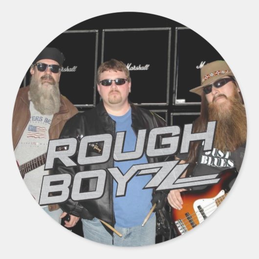 Rough BoyZZ 'BoyZZ' Round Aufkleber (Vorderseite)