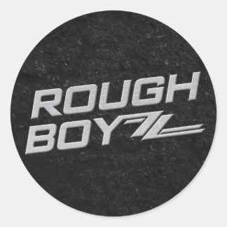 Rough BoyZZ Round Black Aufkleber