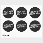 Rough BoyZZ Round Black Aufkleber (Blatt)