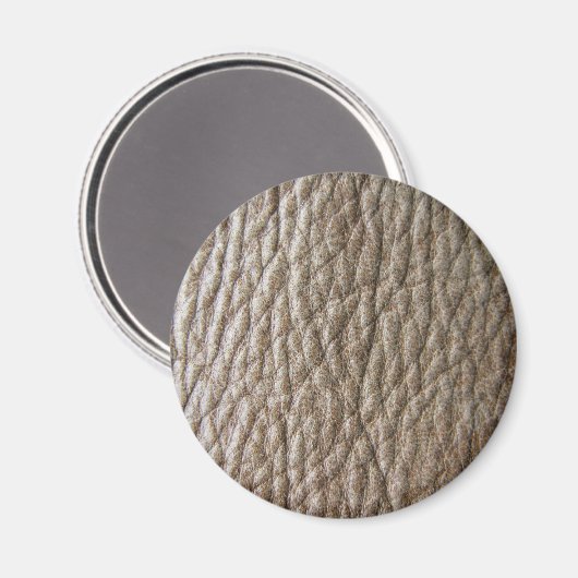 Rough braune Imitate Ledertextur, viele Falten Magnet (Vorderseite/Rückseite)
