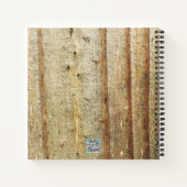 Rough Brown Wood Plank sketchbook journal Notizblock (Rückseite)