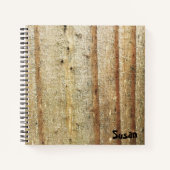 Rough Brown Wood Plank sketchbook journal Notizblock (Vorderseite)
