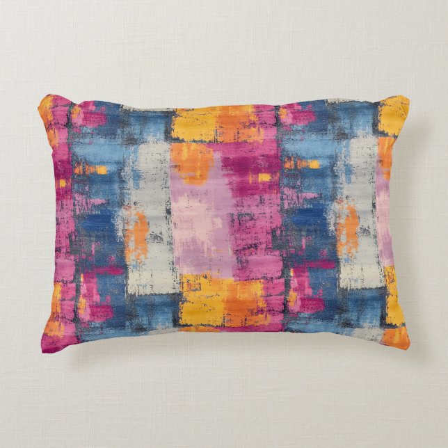 Rough Brushstroke Print Accent Pillow Dekokissen (Vorderseite)