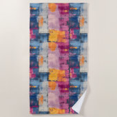 Rough Brushstroke Print Beach Tower Strandtuch (Vorderseite)