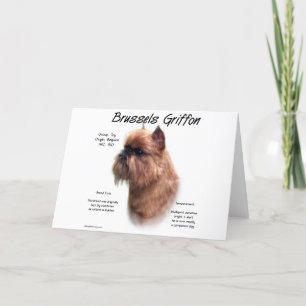 Rough Brussels Griffon History Feiertagskarte