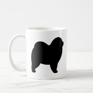 Rough Chow Chow Chow Hund Rasse Silhouetten Kaffeetasse