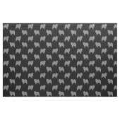 Rough Chow Chow Chow Hunde Silhouetten Gemustert Stoff (Fat Quarter (45,7 x 55,9 cm))