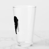 Rough Chow Silhouette Custom Dog Lover's Glass Glas (Links)