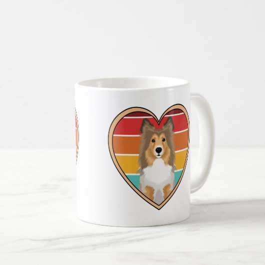Rough Coat Collie Kaffeetasse (VorderseiteRechts)