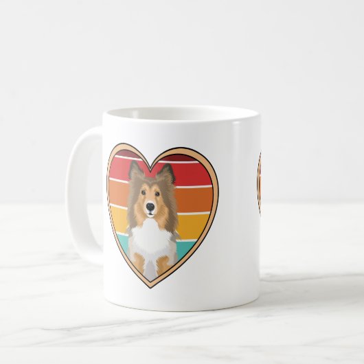 Rough Coat Collie Kaffeetasse (Vorderseite Links)