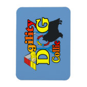 Rough Collie Agility Magnet (Vertikal)