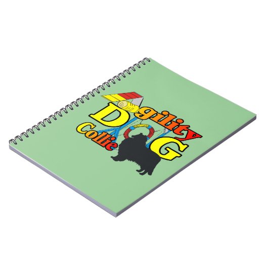 Rough Collie Agility Notizblock (Linke Seite)