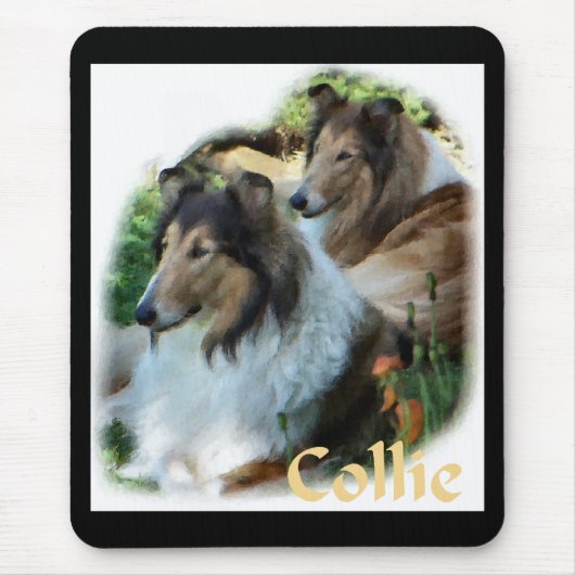Rough Collie Art Gaben Mousepad (Vorne)
