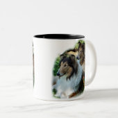 Rough Collie Art Gaben Zweifarbige Tasse (VorderseiteRechts)