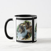 Rough Collie Art gibt Tasse (Links)