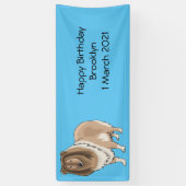 Rough Collie Cartoon Illustration Banner (Vertikal)