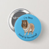 Rough Collie Cartoon Illustration Button (Vorne & Hinten)