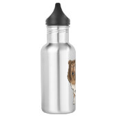 Rough Collie Cartoon Illustration Edelstahlflasche (Links)