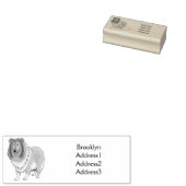 Rough Collie Cartoon Illustration Gummistempel (Stempel)