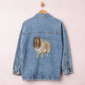 Rough Collie Cartoon Illustration Jeansjacke (Hangar)