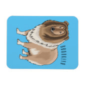 Rough Collie Cartoon Illustration Magnet (Horizontal)