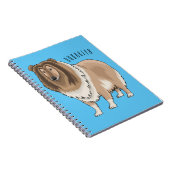 Rough Collie Cartoon Illustration Notizblock (Rechte Seite)