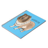 Rough Collie Cartoon Illustration Notizblock (Linke Seite)