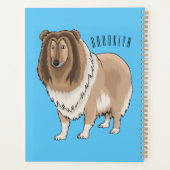 Rough Collie Cartoon Illustration Planer (Rückseite)