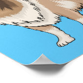 Rough Collie Cartoon Illustration Poster (Ecke)