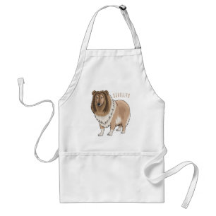 Rough Collie Cartoon Illustration Schürze