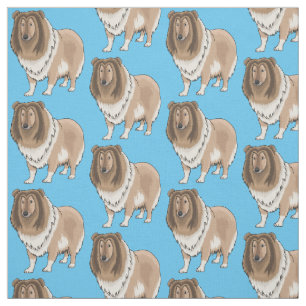 Rough Collie Cartoon Illustration Stoff