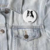 Rough Collie Charcoal Button (Beispiel)