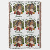 Rough Collie Christmas Decke (Vorderseite Vertikal)