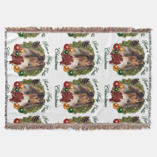 Rough Collie Christmas Decke (Vorderseite)
