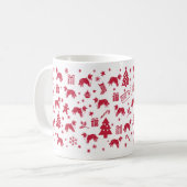 Rough Collie Christmas Design Kaffeetasse (Vorderseite Links)