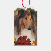 Rough Collie Christmas Geschenkanhänger (Rückseite)