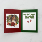 Rough Collie Christmas Geschenke Feiertagskarte (Innenseite)